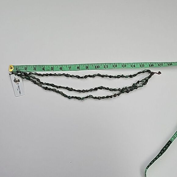 Triple Strand Natural Turquoise & Copper Collar Necklace NWT - Picture 4 of 4